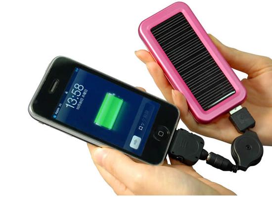 Solar powered phone chargers
